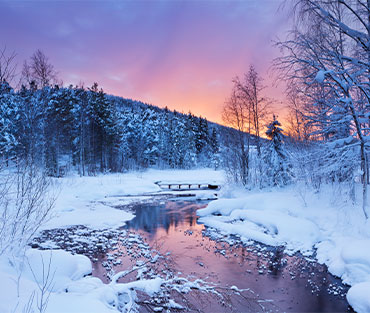 Winter sunrise in finland