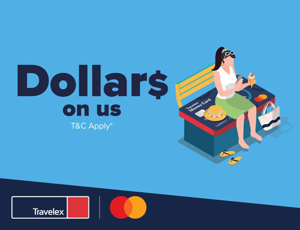 Travelex Money Card offer Dollars on us