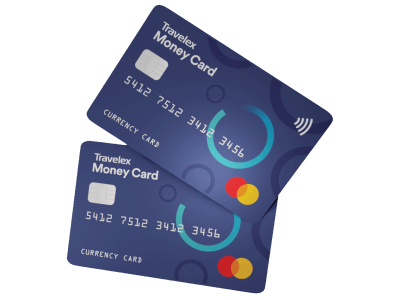 image of two Travelex money cards