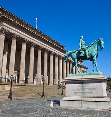 front of a museum in the UK