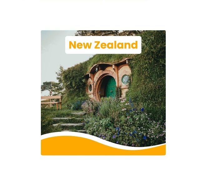 photo of a hobbit house in New Zealand