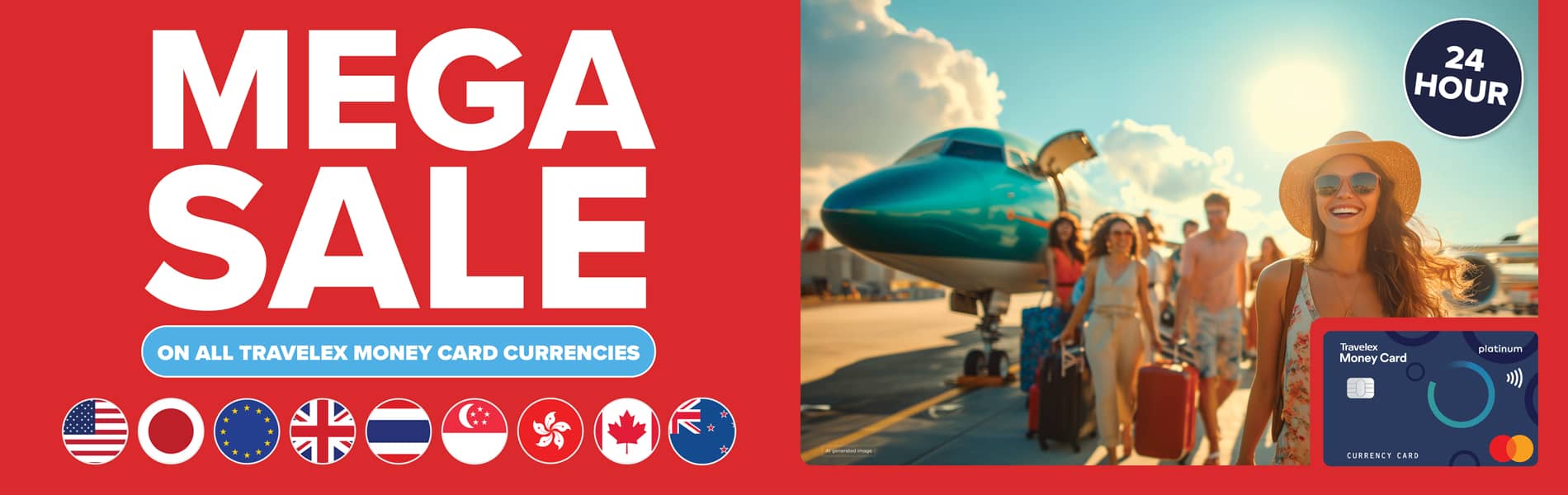 Mega Sale for all Travelex Travel Money Card currencies/