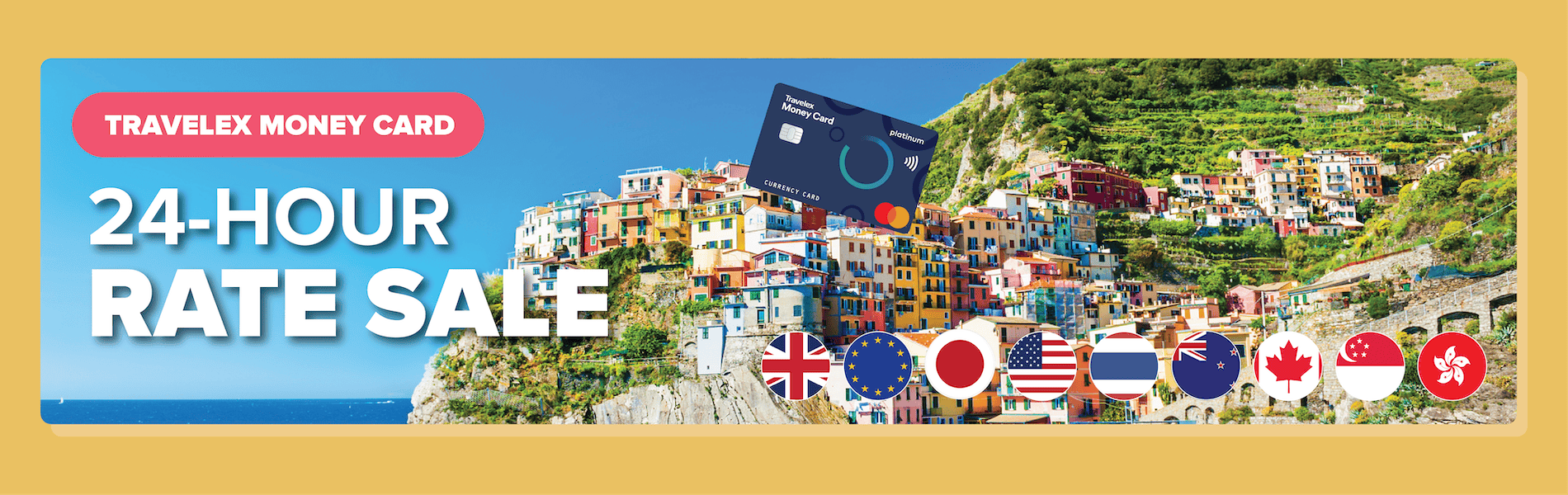 Reload Sale for all Travelex Travel Money Card currencies/