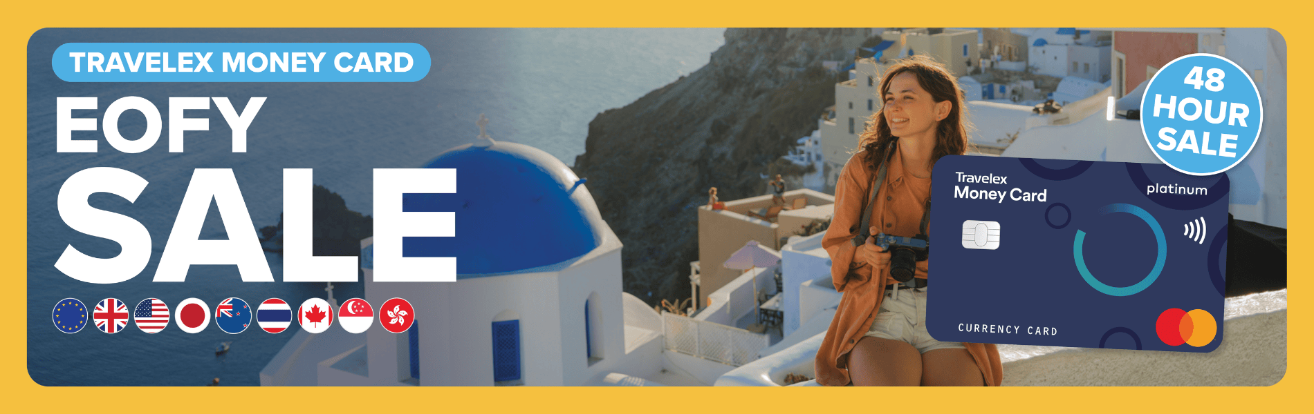 EOFY Sale for all Travelex Travel Money Card currencies/