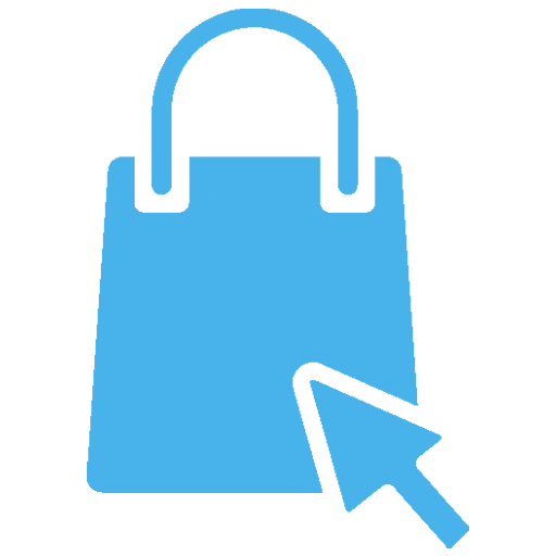 icon of shopping bag with cursor on it